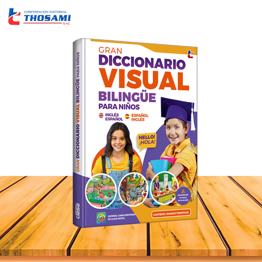 Gran diccionario visual bilingüe para niños.