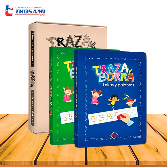 Traza y Borra, Letras y Palabras, Números y Sumas